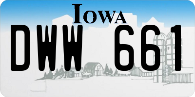 IA license plate DWW661