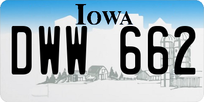 IA license plate DWW662