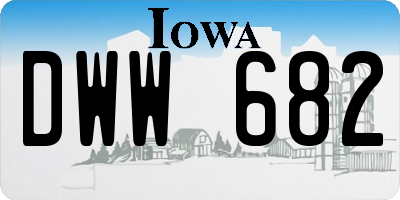 IA license plate DWW682