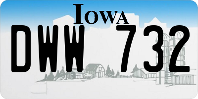 IA license plate DWW732