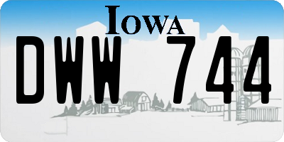 IA license plate DWW744