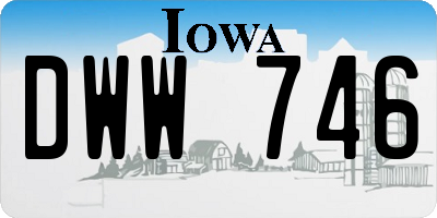 IA license plate DWW746