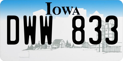 IA license plate DWW833