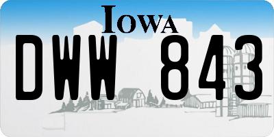 IA license plate DWW843