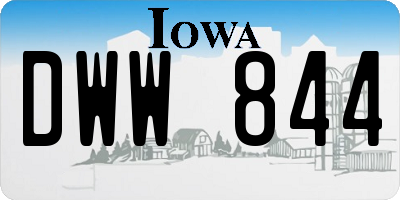 IA license plate DWW844