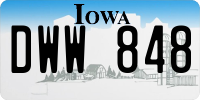 IA license plate DWW848