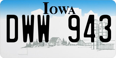 IA license plate DWW943