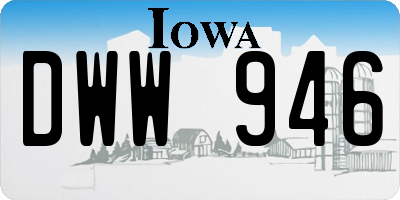 IA license plate DWW946