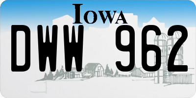 IA license plate DWW962