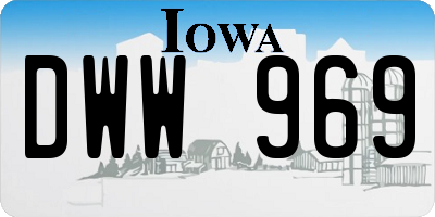 IA license plate DWW969