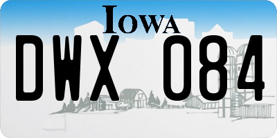 IA license plate DWX084