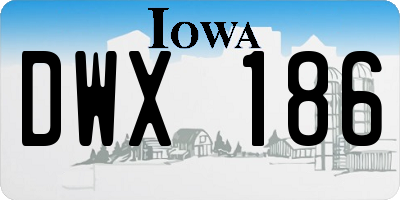 IA license plate DWX186