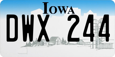 IA license plate DWX244