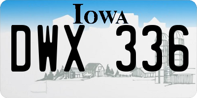 IA license plate DWX336