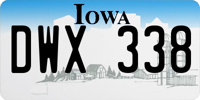 IA license plate DWX338