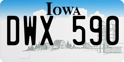 IA license plate DWX590