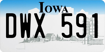 IA license plate DWX591
