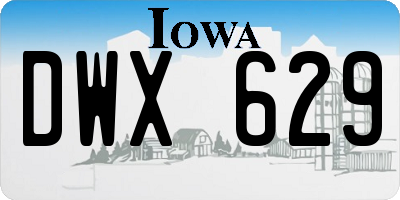IA license plate DWX629