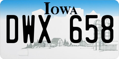 IA license plate DWX658