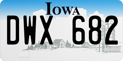 IA license plate DWX682