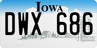IA license plate DWX686