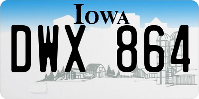 IA license plate DWX864