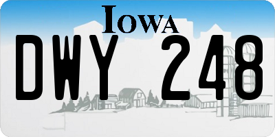 IA license plate DWY248
