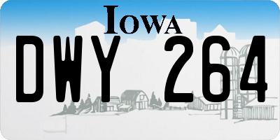 IA license plate DWY264