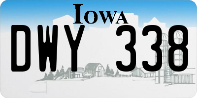 IA license plate DWY338