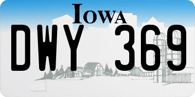 IA license plate DWY369