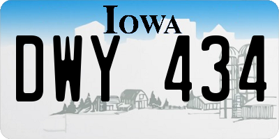 IA license plate DWY434