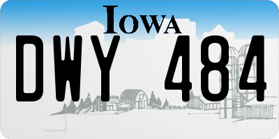 IA license plate DWY484