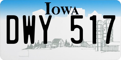 IA license plate DWY517