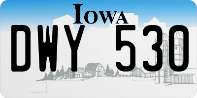 IA license plate DWY530