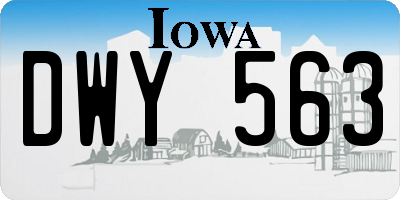 IA license plate DWY563