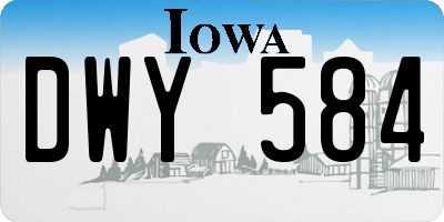 IA license plate DWY584