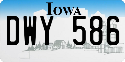 IA license plate DWY586