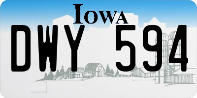 IA license plate DWY594