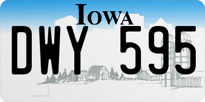 IA license plate DWY595