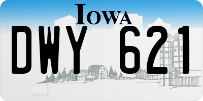 IA license plate DWY621