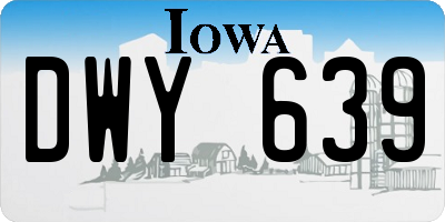 IA license plate DWY639