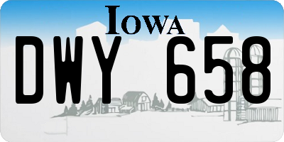 IA license plate DWY658