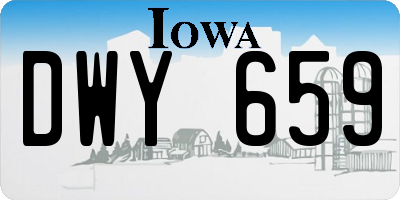 IA license plate DWY659