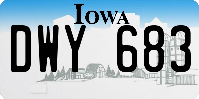 IA license plate DWY683