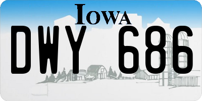 IA license plate DWY686