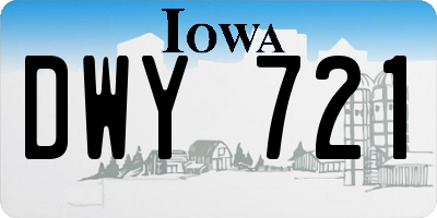 IA license plate DWY721