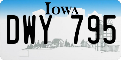 IA license plate DWY795
