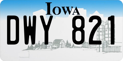 IA license plate DWY821