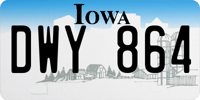 IA license plate DWY864