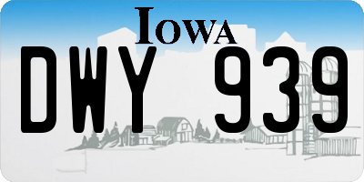 IA license plate DWY939